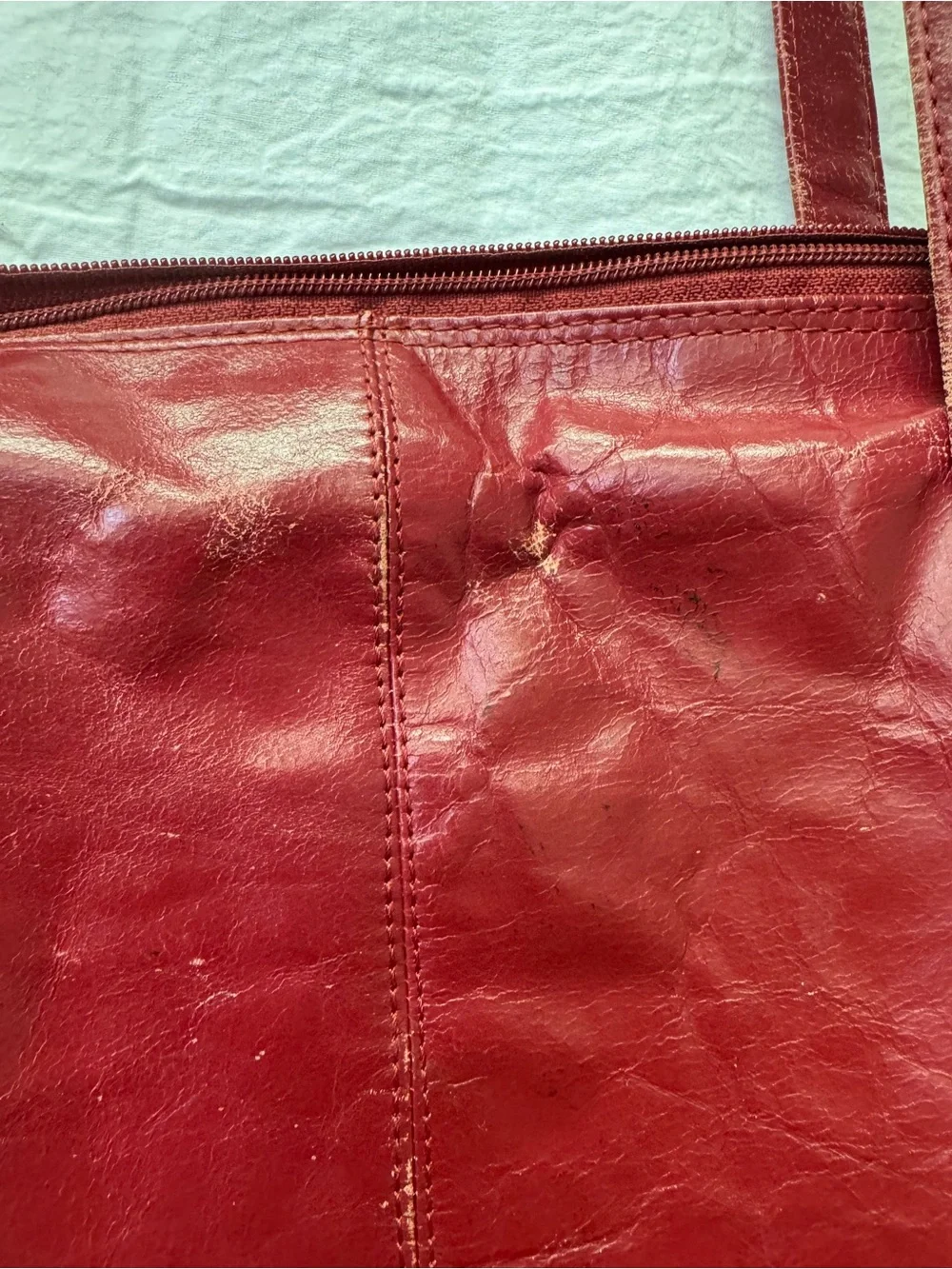 latico Red Leather Laptop Tote